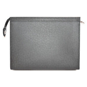 Louis Vuitton Bag Leather Shoulder Taiga Pochette Black Voyage Classic Clutch